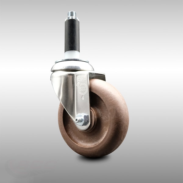 4 Inch 316SS High Temp Glass Filled Nylon 7/8 Inch Expanding Stem Caster SCC